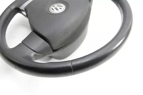 VW Passat 3C Eos Golf 5 Lenkrad 1K0419091FF 3-Speichen Leder GOAL blaue Nähte (127801)