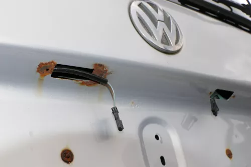 VW Sharan 7M Heckklappe Scheibe  Klappe hinten ab Bj.2000 silber LB7Z satinsilbe (127942)