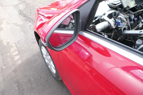 VW Eos 1F elektrischer Spiegel Außenspiegel links rot LA3H anklappbar -OHNE Glas (128046)