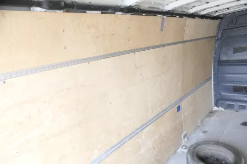 VW Crafter Seite Verkleidung Tür hinten rechts Schiebetür alles aus Holz Abdecku (128131)