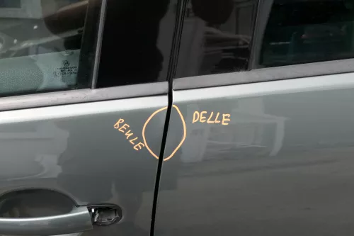 VW Golf 5 V 1K Tür nur das Türblatt hinten links 4/5-Türer grau grün LA6Q (128283)