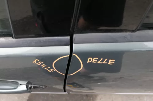 VW Golf 5 V 1K Tür nur das Türblatt hinten links 4/5-Türer grau grün LA6Q (128283)