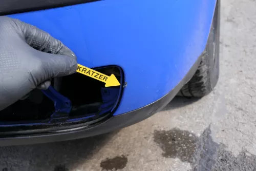 VW Polo 9N Stoßstange Frontstoßstange vorne blau LA5F (128607)