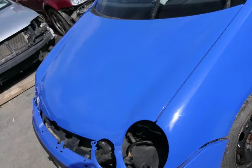 VW Polo 9N Motorhaube Klappe vorne blau hellblau LA5F summerblue bis ca.Bj. 2004 (128608)