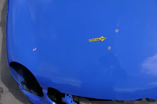 VW Polo 9N Motorhaube Klappe vorne blau hellblau LA5F summerblue bis ca.Bj. 2004 (128608)