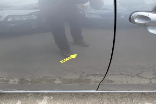 VW Jetta 1K Tür hinten rechts grau LD7X Platinumgrey - ohne Anbauteile (128689)