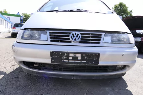 VW Sharan 7M Stoßstange Frontstoßstange vorne silber LB7Z Nebelscheinwerfer