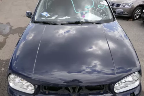 VW Golf 4 Motorhaube Haube Klappe vorne blau LA5G perlblau