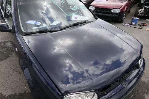 VW Golf 4 Motorhaube Haube Klappe vorne blau LA5G perlblau (129700)