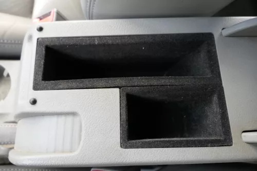 VW Passat 3BG Mittelarmlehne Armlehne Fach Lehne Mittelkonsole Leder grau flanel (129768)