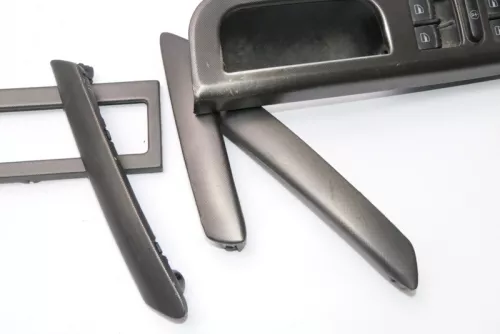 VW Passat 3B Mittelkonsole Verkleidung Aschenbecher Netz Optik Dekor  (129865)