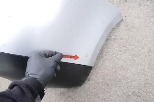 VW Touran 1T Stoßstange hinten Heckstoßstange Stoßfänger silber grau LA7W refle (130088)