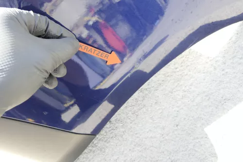 VW Touran 1T Stoßstange hinten Heckstoßstange Stoßfänger blau LB5N indigoblau (130166)