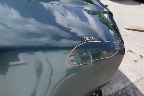 Skoda Octavia 1Z Kotflügel vorne rechts grün LF6K auch Kombi - Delle (130274)