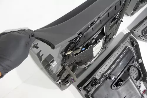 VW Touran 4x Türverkleidung Verkleidung Tür vorne +hinten links grau (130522)