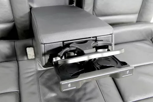 Audi A6 4F C6 Sitz Rückbank Rücksitzbank hinten 3-Punkt-Gurt schwarz Leder Sitze (130647)