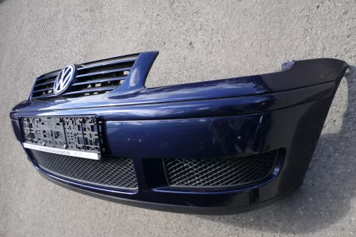 VW Polo 6N2 Stoßstange vorne Frontstoßstange Stoßfänger blau LB5N und Grill (130808)