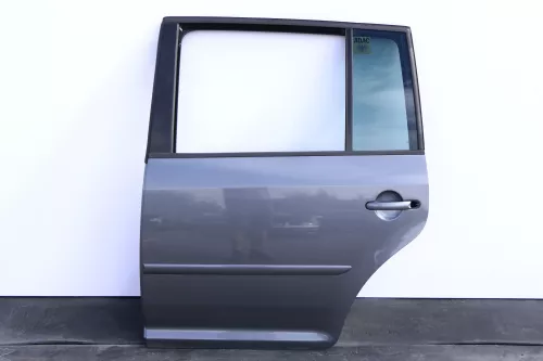 VW Touran 1T 1T3 Tür hinten links grau LD7X und Scheibe Platinumgrey 141616