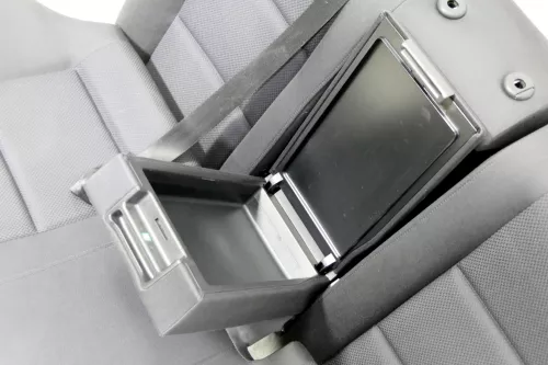 Audi A4 B6 B7 8E Sitz Rückbank Rücksitzbank hinten 3-Punkt-Gurt schwarz Armlehne (141859)