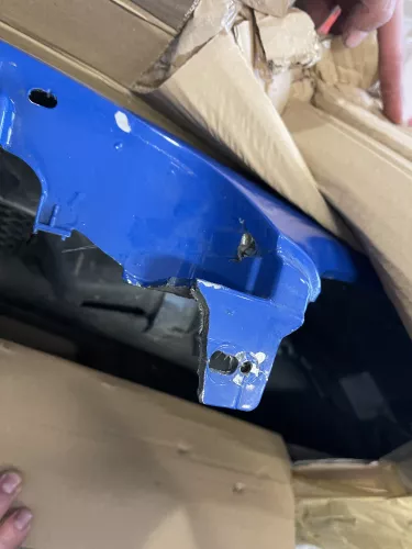 VW Lupo Stoßstange vorne Frontstoßstange Stoßfänger blau LW5Z 3L TDI FSI 6E BILD (142175)