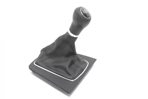 Audi A4 8E B6 B7 Schaltknauf Schalthebel Schalthebelgriff Leder 6Gang schwarz so