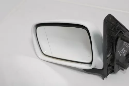 VW Polo 6N manueller manuell Spiegel Außenspiegel links mit Glas weiß LB9A