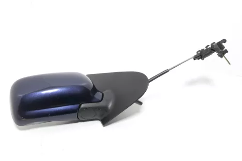 VW Polo 6N manueller manuell Spiegel Außenspiegel rechts mit Glas blau LN5Y wind (143189)