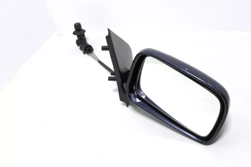 VW Polo 6N manueller manuell Spiegel Außenspiegel rechts blau Glas