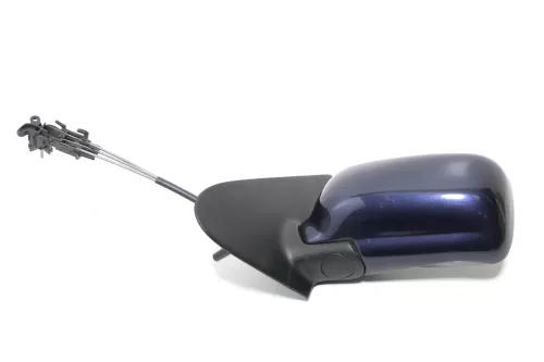 VW Polo 6N manueller manuell Spiegel Außenspiegel links blau dunkelblau (143425)