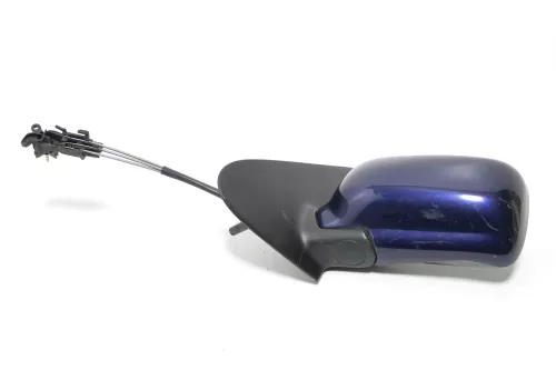VW Polo 6N manueller manuell Spiegel Außenspiegel links + Glas blau dunkelblau b (143451)