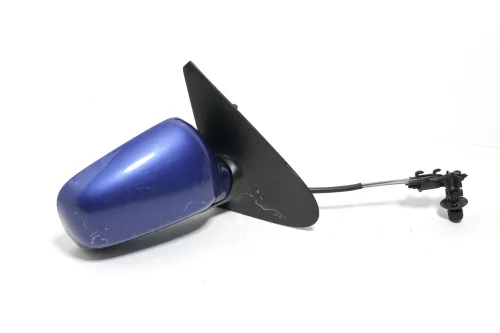 VW Polo 6N manueller manuell Spiegel Außenspiegel rechts blau LR5V & Glas (143453)