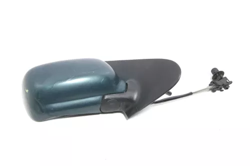 VW Polo 6N manueller manuell Spiegel Außenspiegel rechts mit Glas grün schlecht (143472)