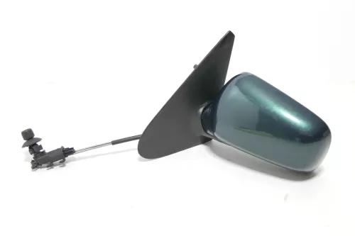 VW Polo 6N manueller manuell Spiegel Außenspiegel links mit Glas grün LC6P green (143500)