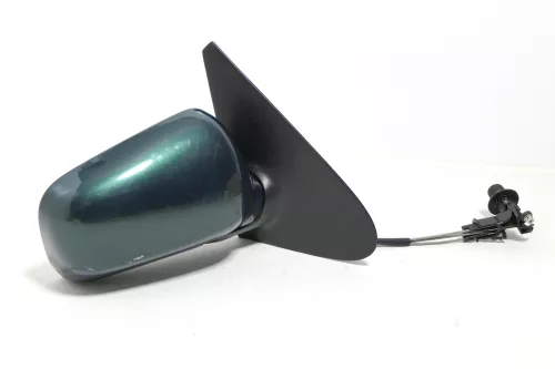 VW Polo 6N manueller mechanischer Spiegel Außenspiegel rechts Glas grün LC6P bil (143505)