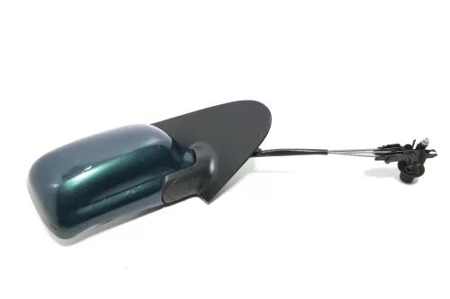 VW Polo 6N manueller mechanischer Spiegel Außenspiegel rechts Glas grün LC6P bil (143505)