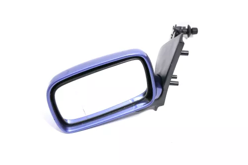 VW Polo 6N manueller manuell Spiegel Außenspiegel links mit Glas blau LR5Y