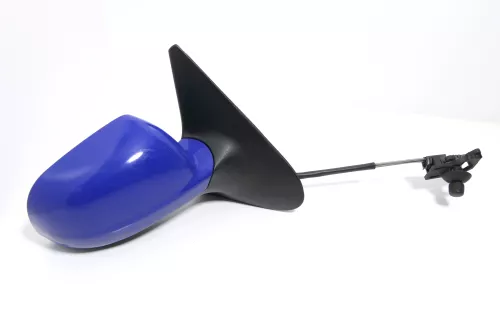 VW Polo 6N2 manueller Spiegel Außenspiegel rechts außen blau LA5C surfblue  2 (143621)