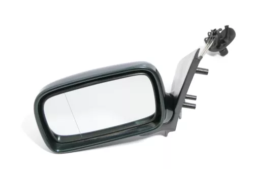 VW Polo 6N manueller manuell Spiegel Außenspiegel links mit Glas grün LC6M green