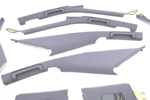 Audi A8 4D A-Säulen Verkleidung vorne Abdeckung B-Säule Kofferraum aquablau