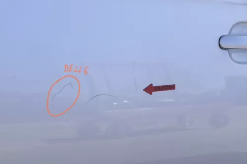 VW Eos 1F Tür vorne links Fahrertür silber LK7W ohne Anbauteile - Dellen (144549)