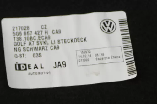 VW Golf 7 5G Abdeckung Verkleidung Kofferraum hinten links 5G6867427H (144851)