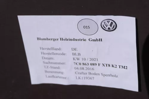 VW Crafter MAN TGE Teppich Innenraumteppich Innen Bodenbelag hinten Fußboden (144879)