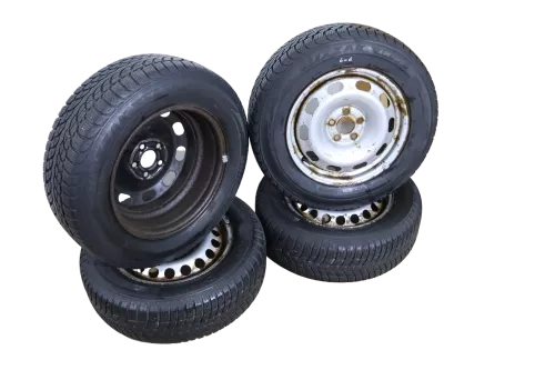 4x VW Golf 6 Plus 5M 195/65 R15 91T Winterreifen M+S Felgen Reifen M&S 5-6mm