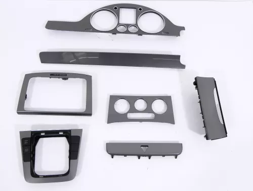 VW Passat 3C Mittelkonsole Verkleidung Klappe Abdeckung Dekor dunkel grau (145873)