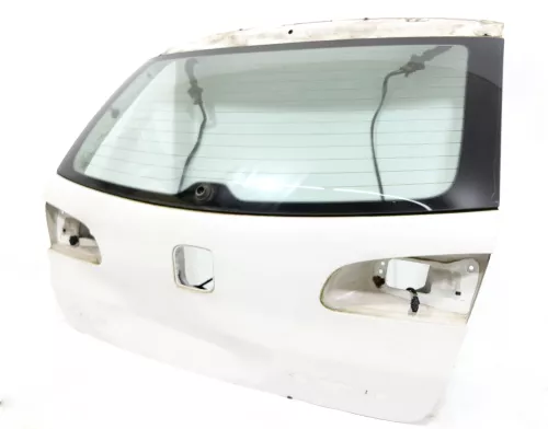 Seat Ibiza 6L Heckklappe Klappe hinten weiß LB9A mit Scheibe -GROßE DELLE !!! (146253)