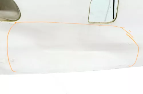 Seat Ibiza 6L Heckklappe Klappe hinten weiß LB9A mit Scheibe -GROßE DELLE !!! (146253)