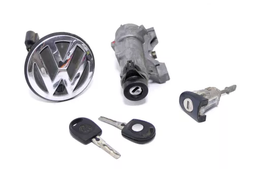 VW Golf 4 Kombi Schloßsystem 1x Türschloß 2x Schlüssel Schloß Zündschloß Hecksch
