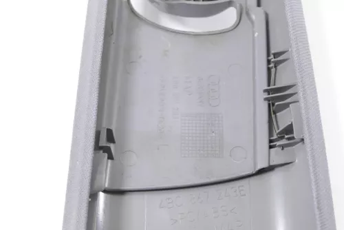Audi A6 4B B-Säulen Verkleidung vorne links Abdeckung um Gurt elefant blau (147746)