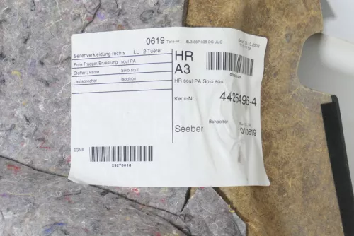 1x A3 8L Seitenverkleidung Seite Verkleidung recht hinten 2/3-Türer soul schwarz (148350)