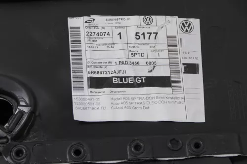 1x Polo 6R 6C Türverkleidung Verkleidung Tür 4/5-Türer hinten rechts Blue GT gra (148809)